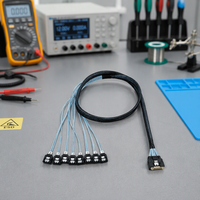 8654 8i ke 8x Kabel Data SATA 7-Pin untuk Sistem Penyimpanan