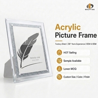 Cadre photo en acrylique transparent, vente en gros, impression UV personnalisée, OEM ODM, directement de l'usine pour la vente au détail
