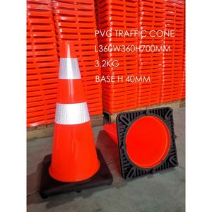 Yüksek görünürlük taşınabilir açık güvenlik işareti için mavi trafik konisi - Product Image 6