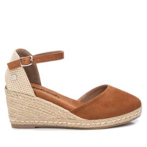 Espadrillas con Zeppa da Donna Refresh in Pelle Marrone Tacco 39 - Product Image 1