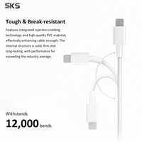 Kabel Pengisian Cepat 8 Pin USB 2.0 Tipe A ke 8 Pin dengan Sinkronisasi Data 480Mbps untuk Printer iPhone & Perangkat Android