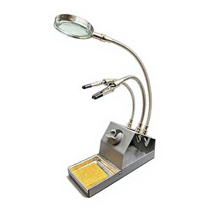 Estación de Soldadura Profesional de 7 Piezas con Control de Temperatura Digital LCD, Soporte Universal con Lupa <span class=keywords><strong>y</strong></span> Mano Auxiliar para Reparación de PCB SMD OEM - Product Image 2