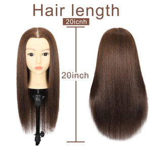 Nouveau mannequin d'académie <span class=keywords><strong>pour</strong></span> la pratique de la coiffure, complet avec perruque et <span class=keywords><strong>maquillage</strong></span> du visage en plastique, destiné à la formation en coiffure - Product Image 2