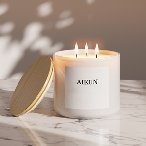 Aikun Hương thơm cao hoa hồng Hoa Oải Hương Hoa Nhài quế lọ thủy tinh nến thơm cho đám cưới vignets và back-to-Trường - Product Image 1