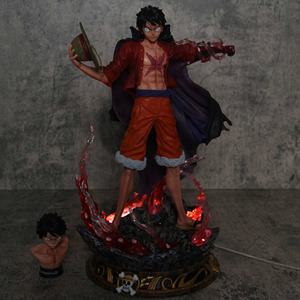 <span class=keywords><strong>Figurine</strong></span> de dessin animé One Piece Monkey D. Luffy 37 cm, 2 têtes interchangeables, statue GK en PVC, modèle de collection, décoration, jouet - Product Image 2