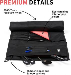 Free sample Knife Roll Bag <b>Camping</b> Picnic Chef Tool Pouch Portable Kitchen Knife <b>Storage</b> Bag Canvas Knife Roll Pouch - Product Image 2