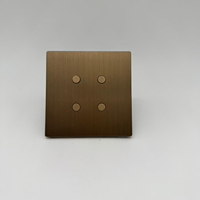 Module de panneau intelligent pour maison connectée KNX à 4 touches, bouton rond en métal Paladino, pour villa et appartement, interrupteur intelligent