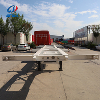 Châssis de conteneur squeletté extensible à 3 essieux, semi-remorque squelette télescopique de 40 pieds pour la logistique multi-usages