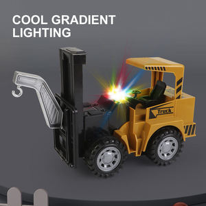 Chariot élévateur télécommandé 5 canaux, grue de construction de simulation en métal moulé sous pression avec lumières et sons, batterie au lithium <span class=keywords><strong>3</strong></span>,7 V rechargeable par USB - Product Image 6