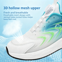 Chaussures décontractées pour hommes à fermeture Twist Dial sans lacets, en maille respirante et amortie, OEM ODM, logo personnalisé, marque privée