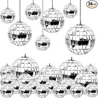 2CM-100CM Cool and Fun Hanging Disco Ball Silver Glass Mirror Party Decorations for Christmas and Hanging Party Decor