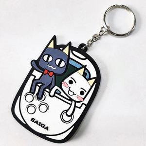 OEM Manufacturer's Custom Logo Keychain Soft 2D/3D PVC Carabiner Keyring Cute Rubber Anime Key Chain - Product Image 4