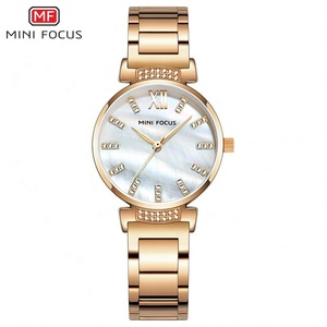 Montres pour femmes Mini Focus de qualité supérieure, montres de luxe en acier inoxydable, montres-bracelets tendance pour femmes, montres pour filles avec diamants, montres étanches - Product Image 5