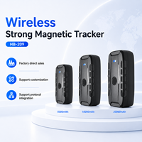 Traceur GPS GSM sans fil HB-209 à aimant puissant, avec BDS, LBS, WiFi, étanche, alarme anti-effraction, pour le suivi de véhicules et d'actifs, OEM ODM