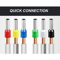 Connecteurs de câblage électrique automobile en cuivre 600V - Série modèle E, embout de câble isolé, borne de câblage