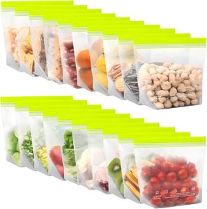 Clear Ziplock <b>Bags</b> with Valve Food Storage Resealable Packaging PE Material Gravure Printing Customizable OEM - Product Image 3