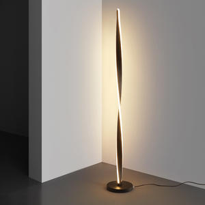 Lampes sur pied modernes d'intérieur simples, lampes sur pied LED de luxe en noir mat pour le salon, coin - Product Image 1