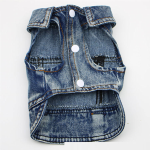 Ropa y Disfraces para Mascotas, Chaleco Vaquero Sostenible para Perros Pequeños, Ropa de Invierno, Chaleco Vaquero para Perros, Chaqueta, Ropa para Mascotas - Product Image 3