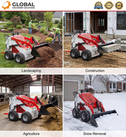Nuova Macchina da Costruzione Skid Steer Loader per Uso Agricolo con Motore EPA, Caricatore Cingolato ad Alta Efficienza, Mini Skid Steer Loader