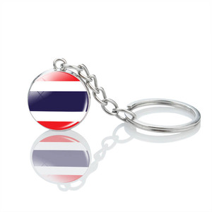 Llavero de Metal con Bandera de Estados Unidos, Canadá, Brasil, México, Argentina, Chile, Perú, Colombia, Cuba, Colgante de Bola de Cristal, Recuerdo de País - Product Image 3