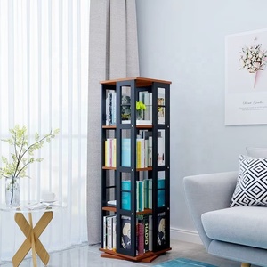 Tùy Chỉnh Thư Viện Cửa Hàng Bán Lẻ Lưu Ý Màu Cuốn Sách Tập Thể Dục Tạp Chí Danh Mục Sản Phẩm Sàn Kim Loại Gỗ Xoay Hiển Thị Đứng Giá - Product Image 3