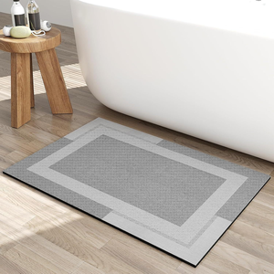 Tapis de salle de bain en silicone Muyu en gros, antidérapants, super absorbants, résistants aux taches, séchage rapide, en mousse à mémoire de forme et caoutchouc - Product Image 2