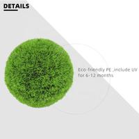 Boule d'herbe de plante artificielle résistante aux UV de 50cm de OH Arts de vente chaude pour la boule d'herbe de décoration suspendue par plafond d'intérieur et d'extérieur