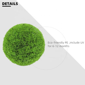 Boule d'herbe de plante artificielle résistante aux UV de 50cm de OH Arts de vente chaude pour la boule d'herbe de décoration suspendue par plafond d'intérieur et d'extérieur - Product Image 4