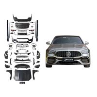 Nuevo Kit de Carrocería Completo para Clase E W212 2014-2016, Actualización a W213 E63 AMG 2021-2023, Parachoques Delantero/Trasero, Rejilla, Faldones Laterales, Capó