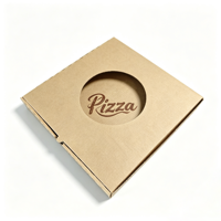 SP5057 Usine OEM/ODM Logo personnalisé Laminage mat Écologique Carton ondulé B/E Kraft Qualité alimentaire Trous d'aération Pizza à emporter