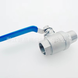 Vanne à bille à double filetage externe Q11F-16P en acier inoxydable 304/316L, manuelle, pour eau, gaz, huile, acide, support OEM - Product Image 1