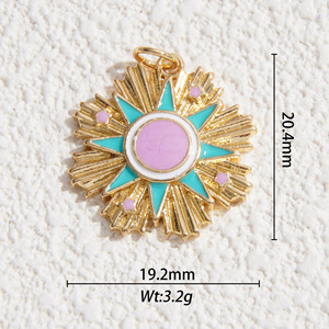 DIY Tarot Card Pendant Set Mixed Shapes Gold Plated Copper For Necklace Making Spring 2024 - Product Image 4