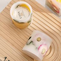 Bougies parfumées de forme ronde avec marque de distributeur OEM Vente en gros Bougies parfumées au parfum de fruits