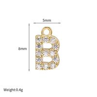 Hot Diy 26 Anglais Pendentif Plaqué Boucles D'oreilles Collier Accessoires Or Cadeau À La Mode Lettre Collier Zircon Cuivre Lettre Charme