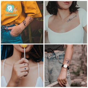 Großhandel 6000 Designs Wasserdicht Schweiß fest Temporär Langlebig 2 Wochen Schmetterlings blumen Semi Permanent Tattoos - Product Image 5