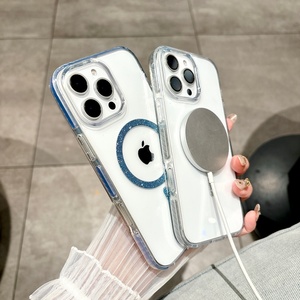 Coque magnétique anti-chute pour iPhone 16 Pro Max et iPhone 17 Pro Max avec poudre scintillante effet étoilé - Product Image 4