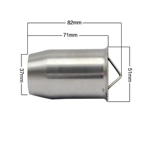 Bán buôn muffle ống xả 50.8 mét thép không gỉ tổ ong chất xúc tác xe máy Muffler kết nối dB <span class=keywords><strong>Killer</strong></span> với chất xúc tác - Product Image 5