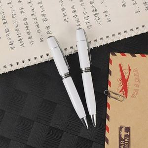 Stylos à bille de luxe en métal de marque en gros avec logo personnalisé, encre noire/bleue - Cadeaux promotionnels pour entreprises - Product Image 1