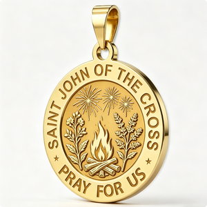 Medalla Religiosa 3D en Relieve con Diseño de San Juan de la Cruz y Fuegos Artificiales, con Temática de Música y Hadas, para el Día Nacional - Product Image 2