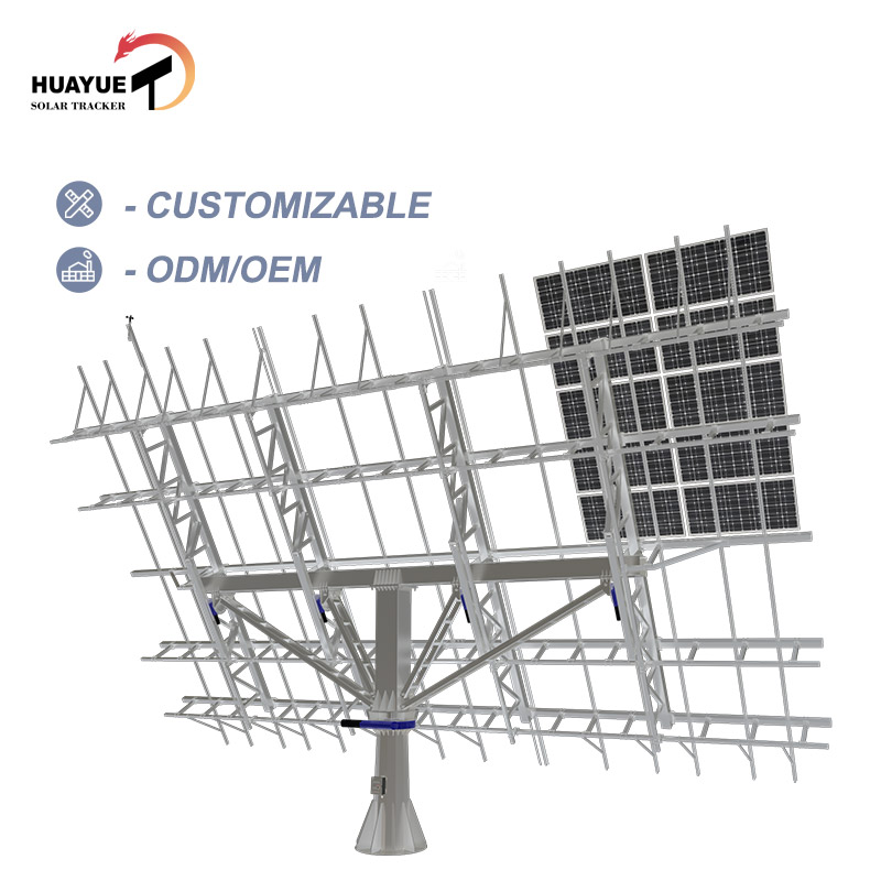 24kw HYS-45PV-78-M-4SD мастерство двойной оси солнечной энергии с двумя осями высокой точности контроллер 2 оси Солнечной pv отслеживание на солнечной батарее