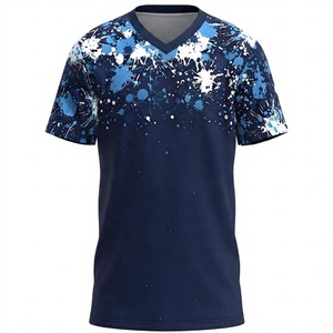 Maillot de baseball sublimé jaune-vert uni pour homme, à manches courtes, col en V, respirant, uniforme de softball personnalisé pour équipe, 100 % coton - Product Image 1