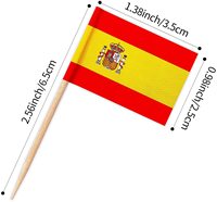 Drapeaux espagnols et américains en forme de cure-dents à prix réduit et livraison rapide en Espagne, petits mini bâtonnets décoratifs pour cupcakes