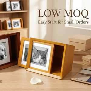 Boîte commémorative pour animaux de compagnie en bois massif personnalisée avec cadre photo, urne funéraire pour animaux de compagnie, boîte à cendres pour <span class=keywords><strong>chien</strong></span> et chat, vente en gros - Product Image 6