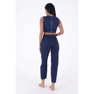 Women's Jeans Trousers with Durable <b>Dart</b> Detail at Waist and Ankles - Product Image 4