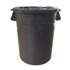 พลาสติก dustbin สำหรับห้องครัวปิด 40L พลาสติกถังขยะกลม