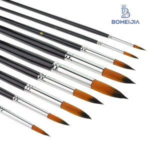 BOMEIJIA Set di 9 <span class=keywords><strong>Pennelli</strong></span> Rotondi a Manico Lungo - <span class=keywords><strong>Pennelli</strong></span> in Nylon di Qualità Artistica <span class=keywords><strong>per</strong></span> Olio e <span class=keywords><strong>Acquerello</strong></span> - Product Image 1