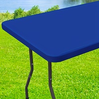 Housse de table rectangulaire élégante en spandex extensible pour cérémonie de mariage et réception, sans plis, écologique et personnalisable