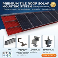 Supports de fixation réglables en alliage d'aluminium pour panneaux solaires de toiture en céramique de villa, crochets de tuiles, rails en aluminium de haute qualité