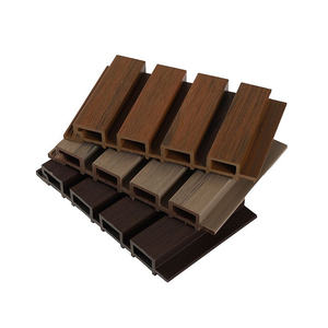 Panneau mural en WPC à grain de bois co-extrudé, extérieur et panneaux de plafond en WPC, panneau mural extérieur, revêtement <span class=keywords><strong>d</strong></span>écoratif - Product Image 1