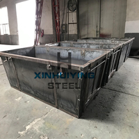 Conteneur à déchets en acier robuste sur mesure, bac à ferraille industriel, service de fabrication de conteneurs métalliques avec découpe et soudage CNC